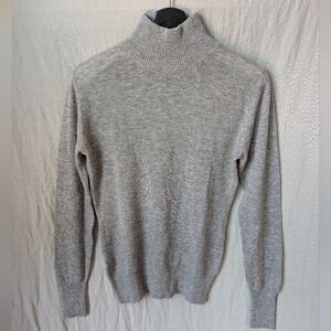 Dinadi Merino Wool Women M Turtleneck Mock Neck Grey Ethical Sustainable Capsule